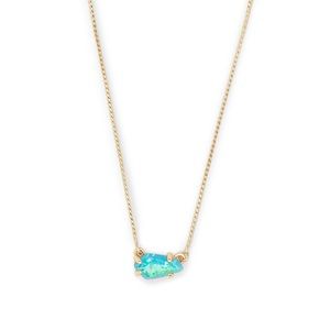 Kendra Scott Jayde Necklace in Turquoise Simulated Kyocera Opal, 17”in.